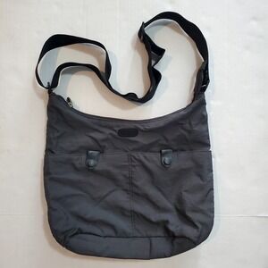Baggallini Cargo Hobo Crossbody Purse Women's‎ Large Gray Pink Interior Zipper